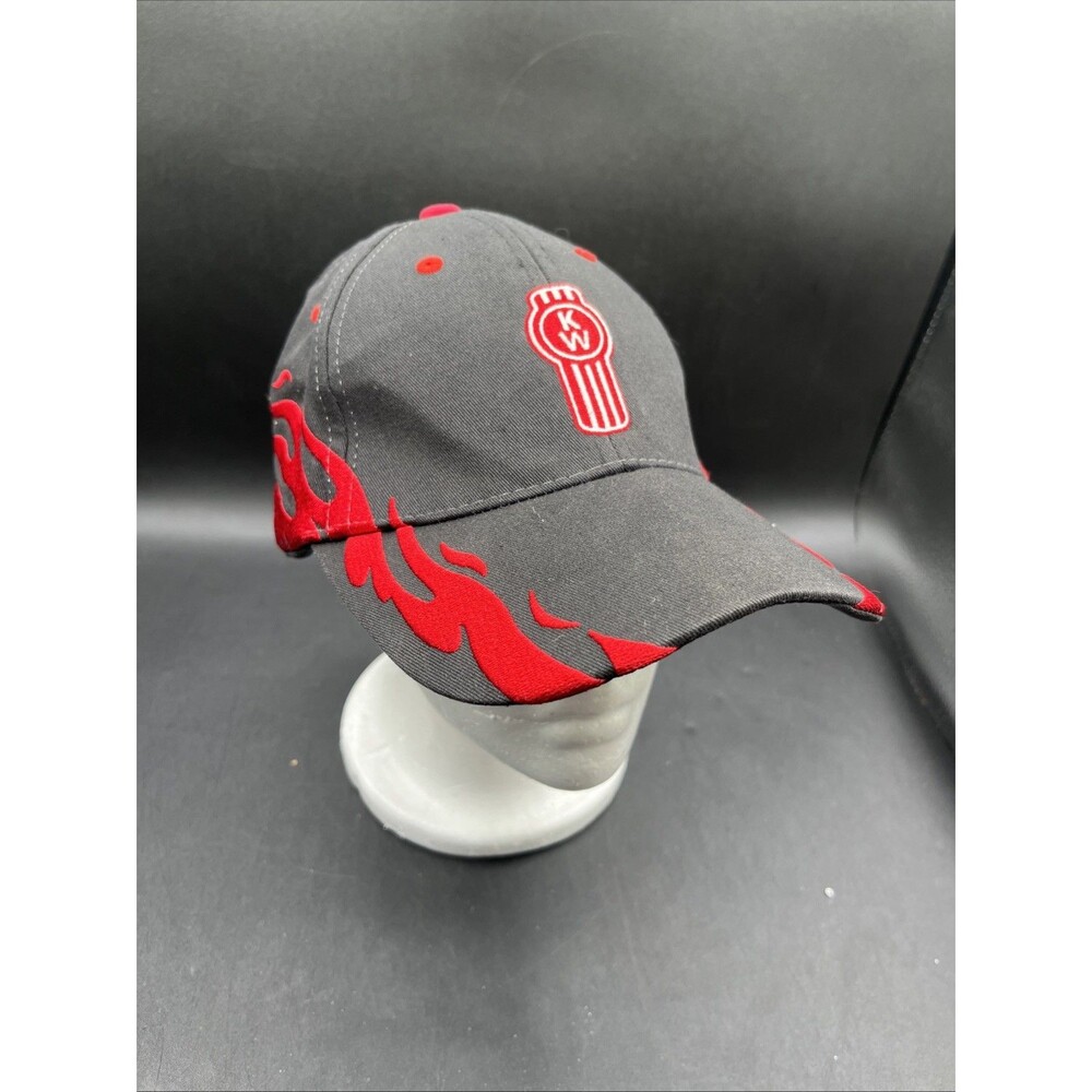 Vintage KENWORTH Truck Company Flame Hat Cap Embroidered Fire Trucking Trucker